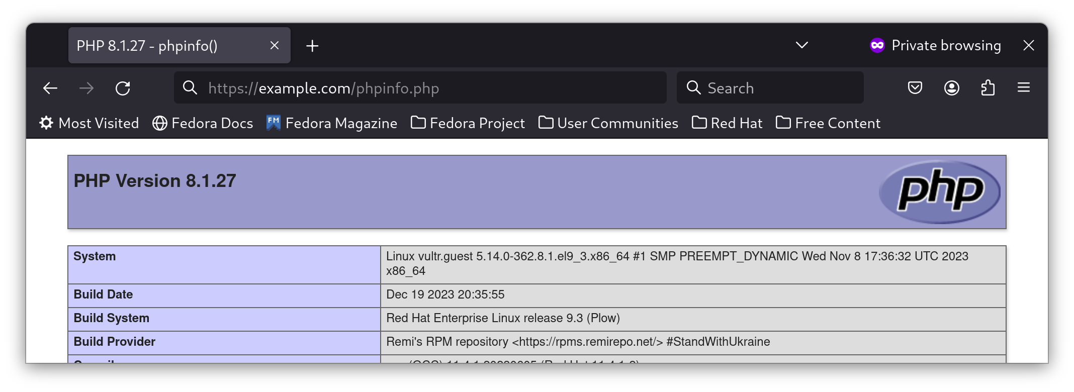Caddy serve il nostro file PHP