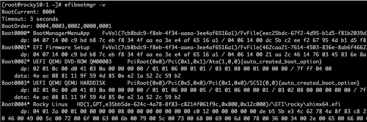 UEFI Boot Entries