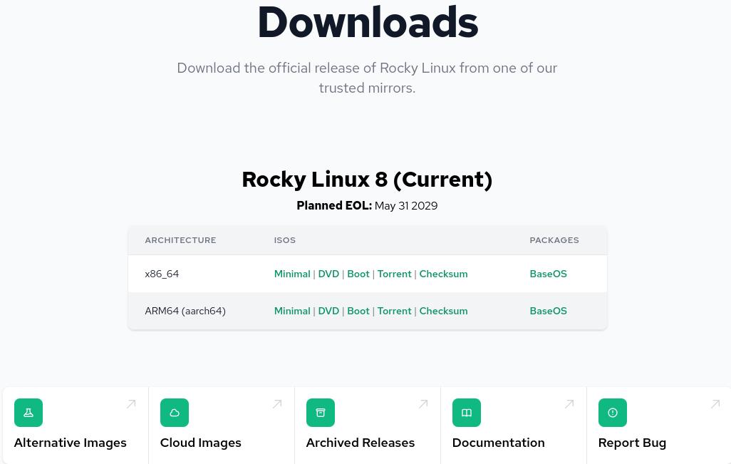 Rocky Linux 다운로드