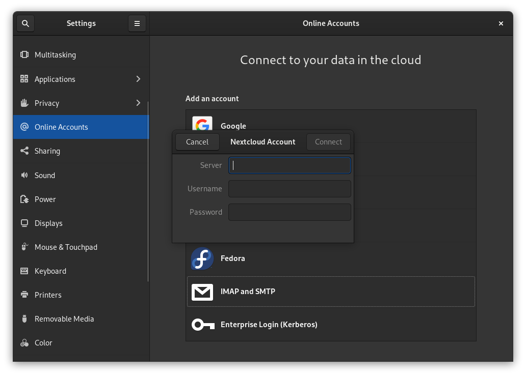 a screenshot showing the login form for Nextcloud