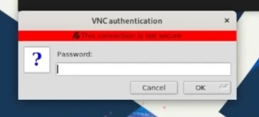 TigerVNC viewer password prompt