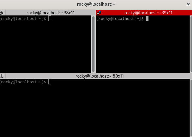 Terminator window with 3 split terminals