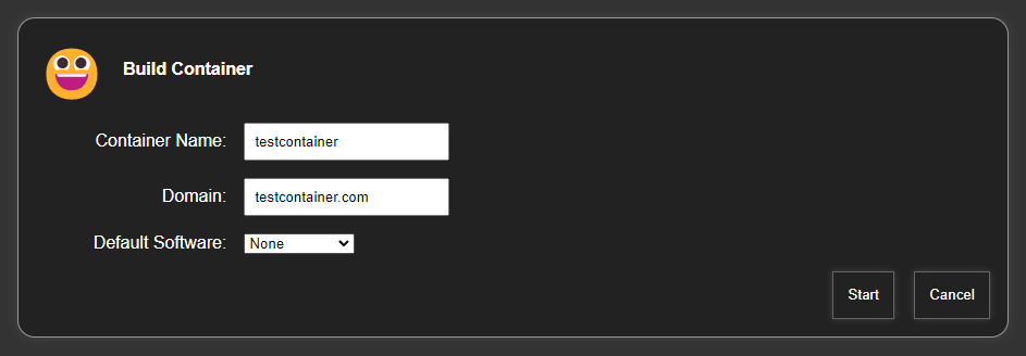 A form with three text inputs and a dropdown menu