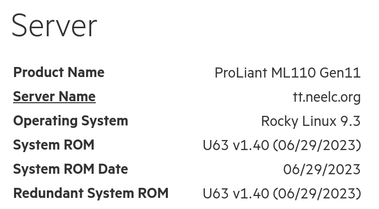 HPE iLO showing Rocky Linux 9.3