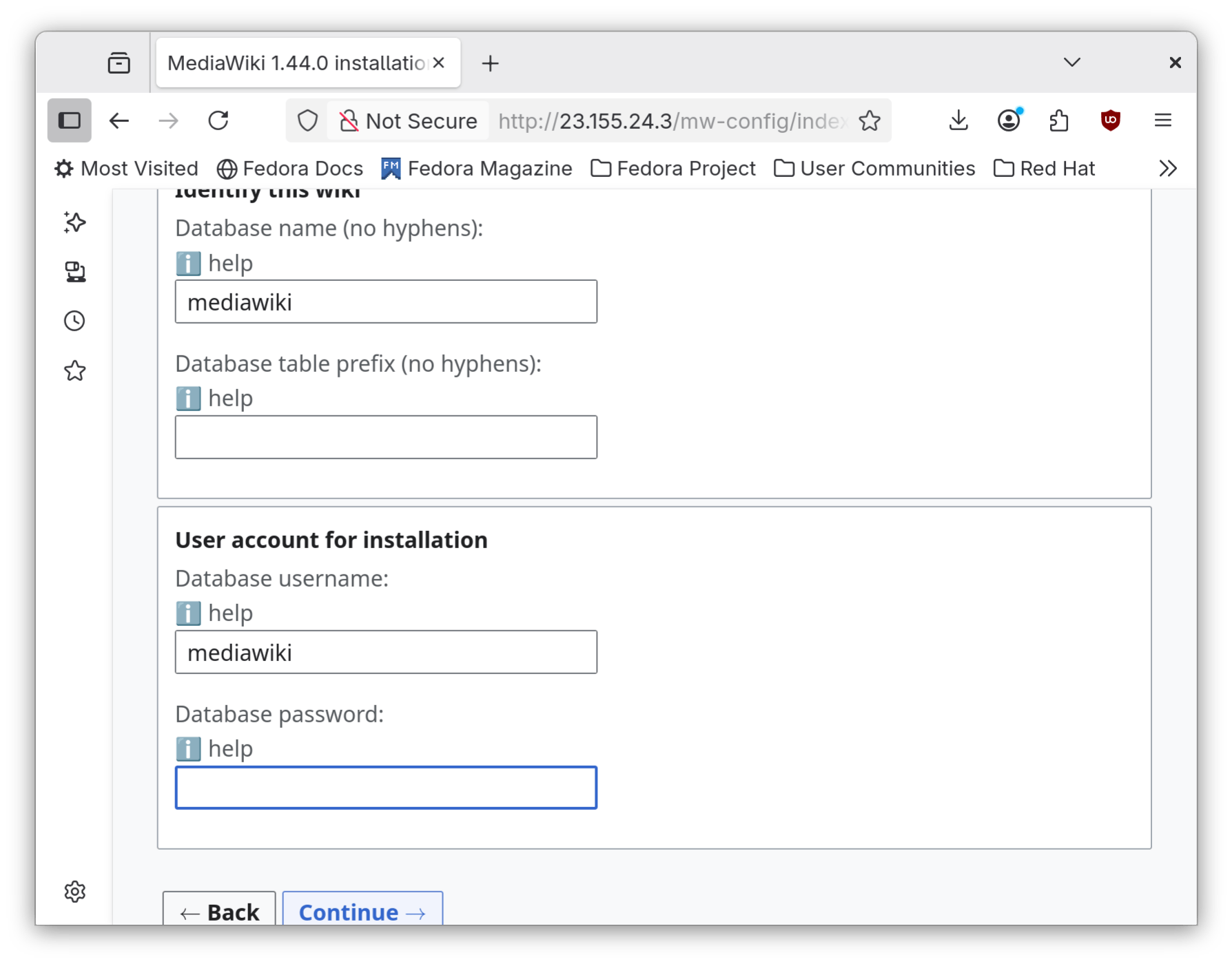 MediaWiki Database Information